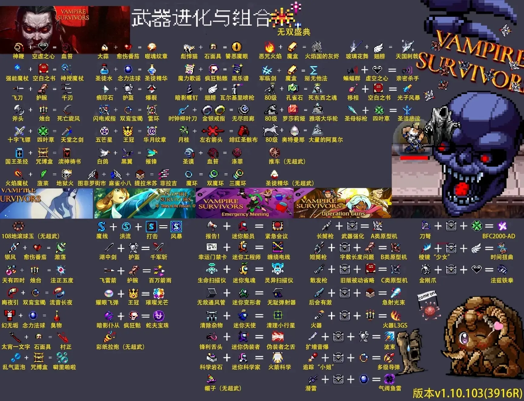 2024最新吸血鬼幸存者合成表（吸血鬼幸存者合成条件是什么）