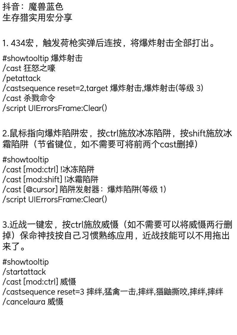 天罗输出宏大全：快速提升你的输出效率